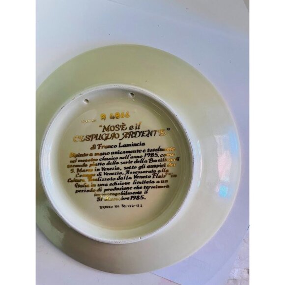 Veneto Flair Limited Edition Plate Mose e il Cespuglio Ardente by Franco Laminci - Picture 13 of 13